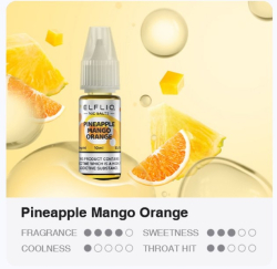 Liquid ELFLIQ Nic SALT Pineapple Mango Orange 10ml